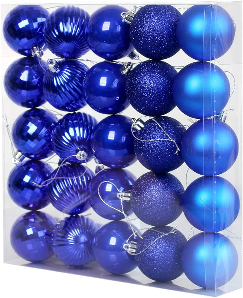 Christmas Ball Ornaments, 5 Finishs Decorative Christmas Balls Celebration, Wedding, Party Decora... | Amazon (US)