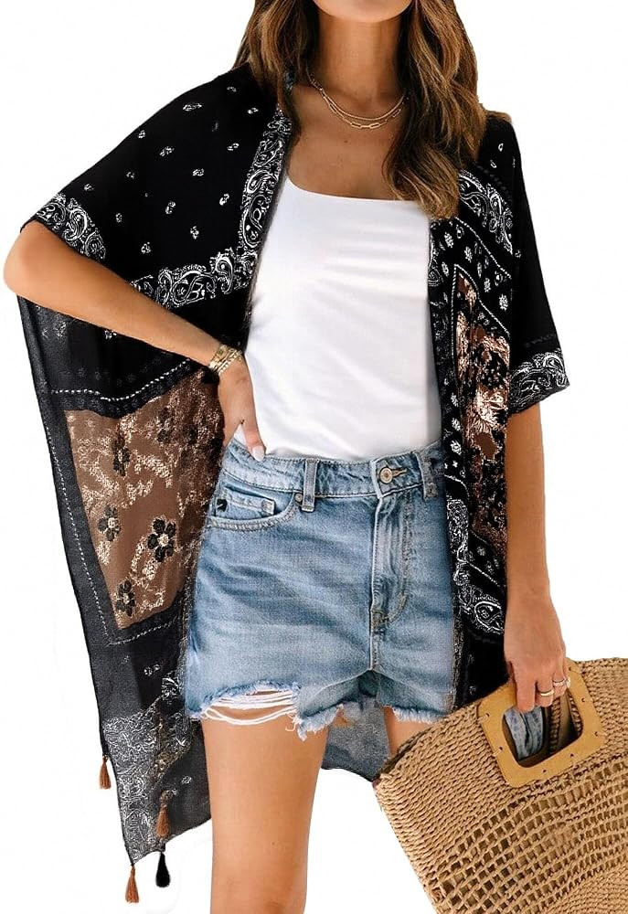 Spicy Sandia Women\u2019s Oversized Boho Kimonos Lightweight Summer Cardigans | Amazon (US)