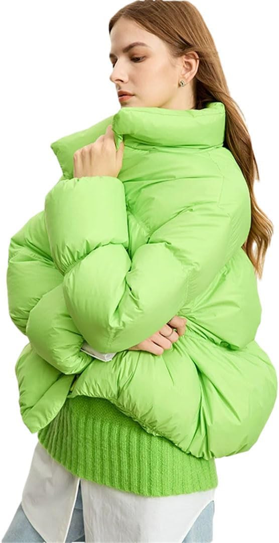 Women Down Coats For Bud Type Short Zipper Button-Down Collar Solid Full Jacket Down | Amazon (US)