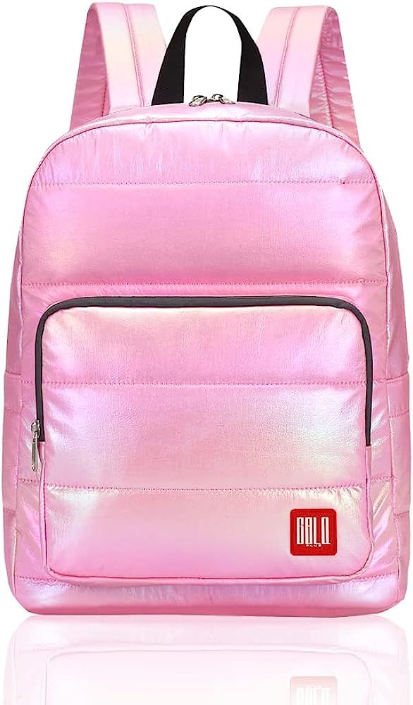 GBLQ PLUS Metallic Backpack 15 Inch, Super Lightweight Ultra Soft Nylon Shiny Fabric Casual Daypack  | Amazon (US)