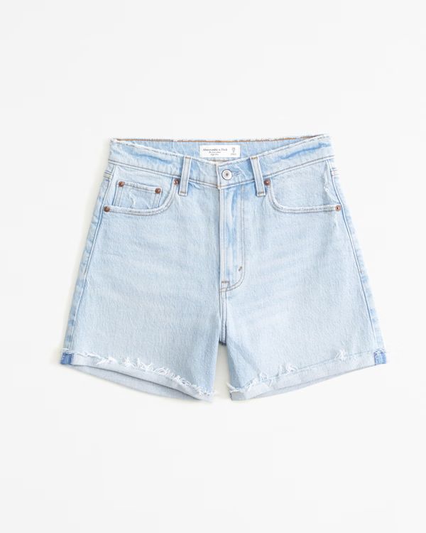 Women's High Rise 4" Mom Short | Women's Bottoms | Abercrombie.com | Abercrombie & Fitch (US)