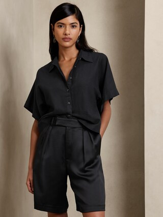 Linen-Blend Resort Shirt | Banana Republic Factory