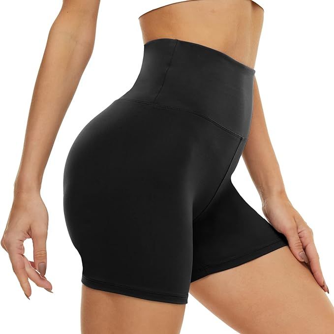 CAMPSNAIL Biker Shorts Women High Waist, 5 Inches Workout Tummy Control Shorts for Women Spandex ... | Amazon (US)