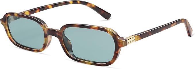 Retro Rectangular Sunglasses for Women Vintage Fashion Trendy Funny Small 90s Square Sunnies 2025... | Amazon (US)