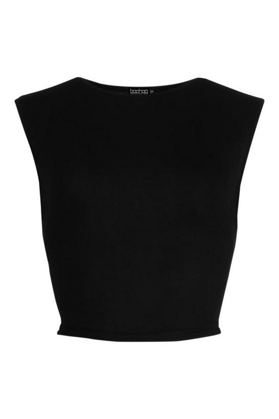 Open Back Tie Detail Crop | Boohoo.com (US & CA)