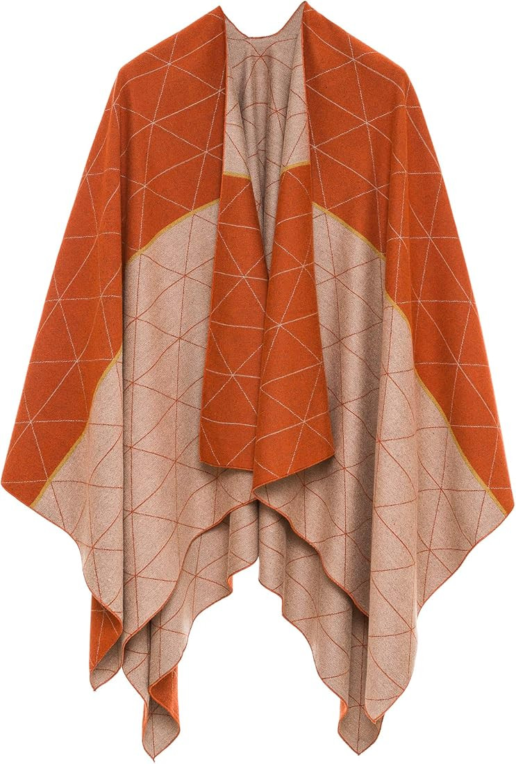 MELIFLUOS DESIGNED IN SPAIN Women's Shawl Wrap Poncho Ruana Cape Cardigan Sweater Open Front for ... | Amazon (US)