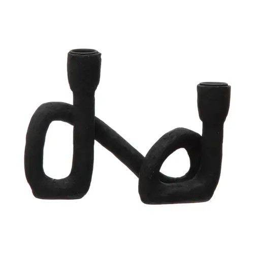 Storied Home Decorative Resin Double Taper Candle Holder, Black at Nordstrom | Nordstrom