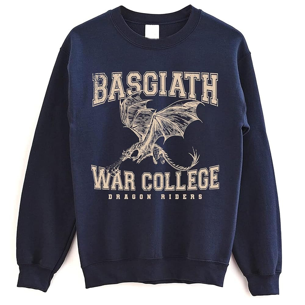 Basgiath War College Sweatshirt - Fourth Wing Book Dragon Rider Violet Sorrengail Sweater | Amazon (US)