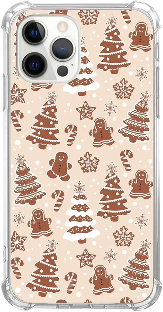 Brown Gingerbread Christmas Trees Case Compatible with iPhone 15 Pro Max, Cute Christmas Festival... | Amazon (US)