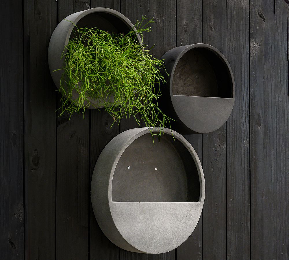 Lightweight Handcrafted Fiber Stone Wall Hanging Indoor/Outdoor Planter | Pottery Barn (US)