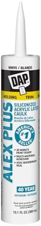 DAP Alex Plus Acrylic Latex Caulk, White, 10.1 Oz (7079818152) | Amazon (US)