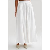 Clarence Linen A-Line Maxi Skirt - White | MESHKI US