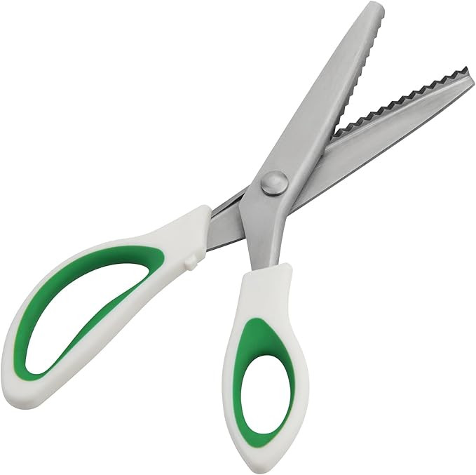 Pinking Shears, 9" Zig Zag Craft Scissors Decorative Edge, Pinking Shears for Fabric Cutting, Pro... | Amazon (US)