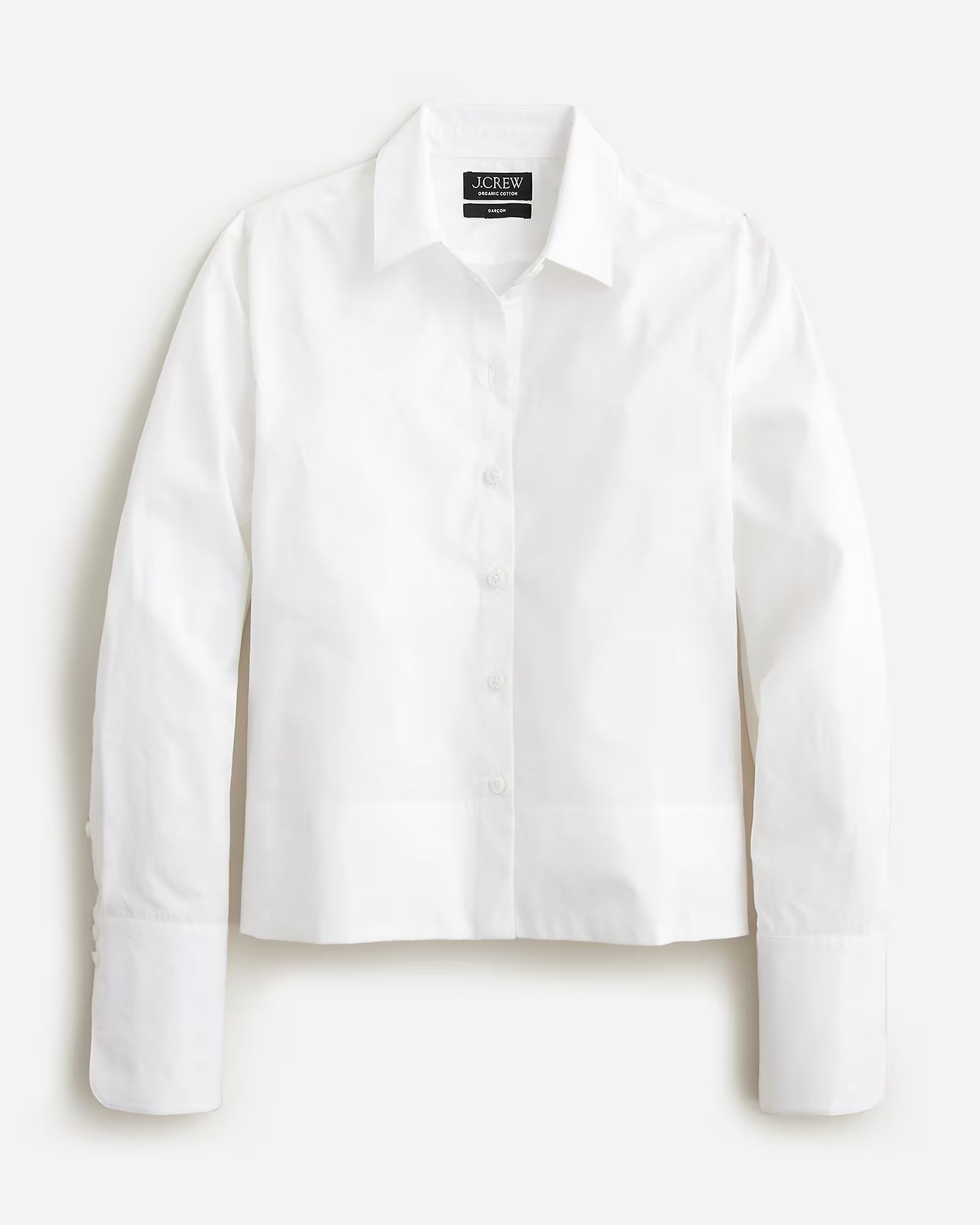 Cropped garçon shirt in cotton poplin | J.Crew US