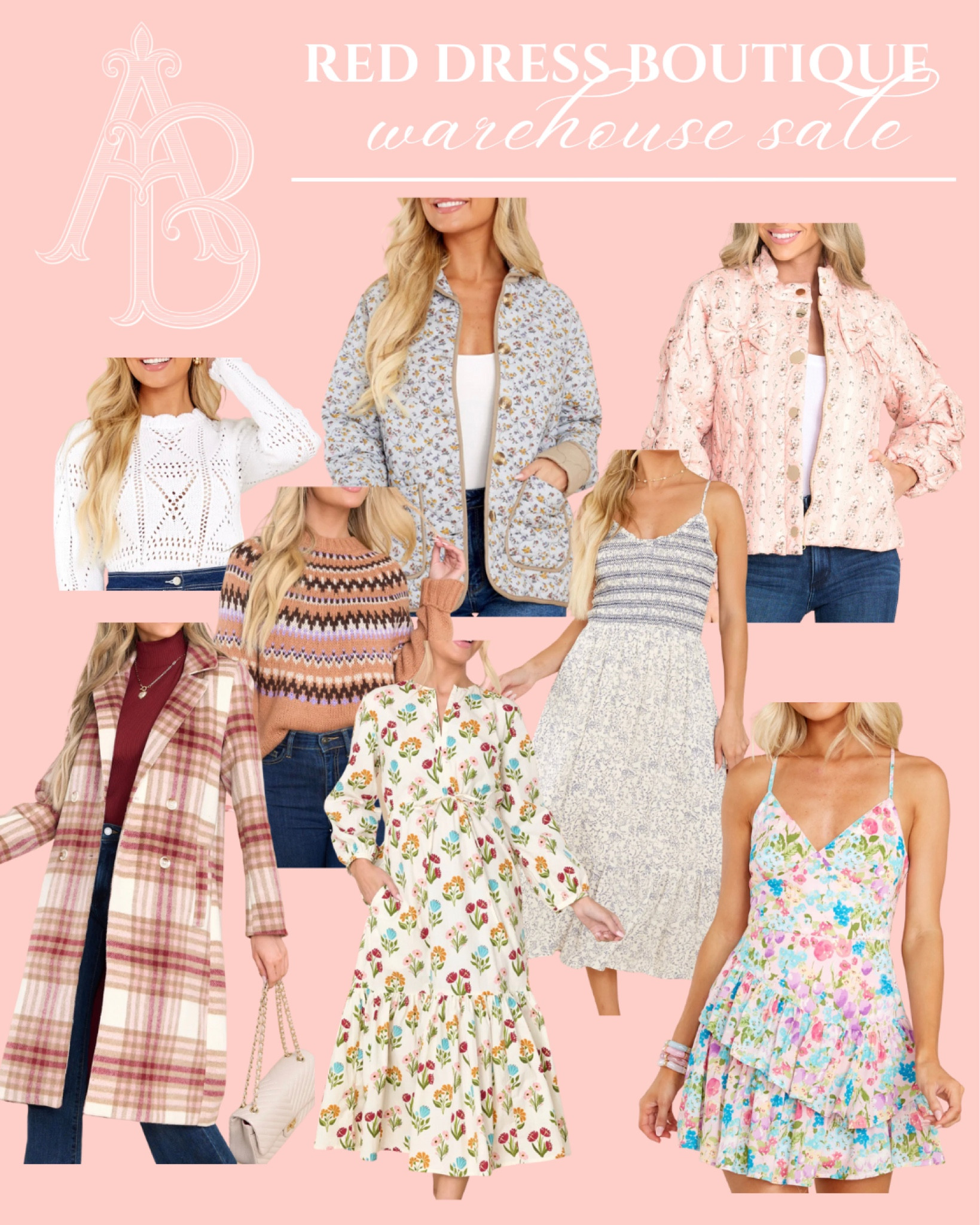 Red dress boutique warehouse sale picks! 🤍

Warehouse sale, red dress boutique, spring picks, loveshackfancy jacket on sale, bow jacket, Olivia James, GrandMillennial style, floral jacket

#LTKunder100 #LTKunder50 #LTKSale
