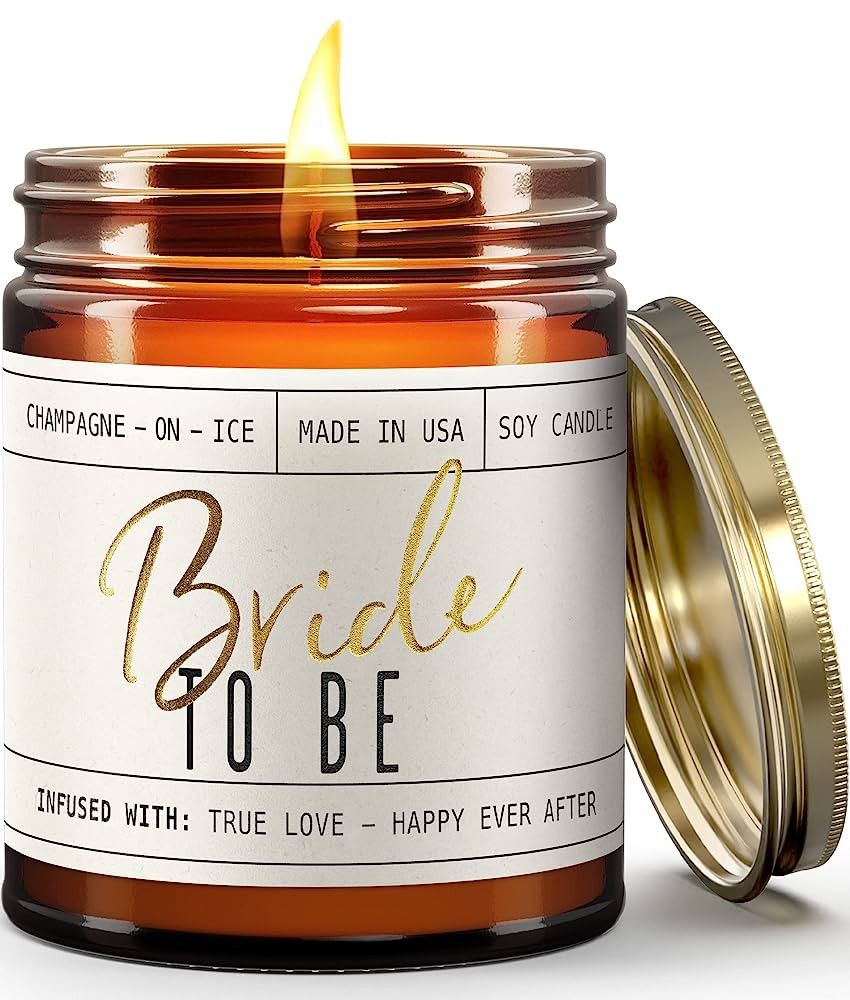Bride To Be Gifts, Engagement Gift for Women - 'Bride to Be' Soy Candle, w/Champagne On Ice I Eng... | Amazon (US)
