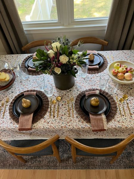 Fall tabletop decor with new dining chairs from safavieh 

#LTKstyletip #LTKhome #LTKSeasonal