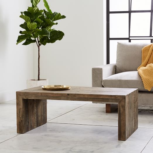 Emmerson® Reclaimed Wood Coffee Table - Stone Gray | West Elm (US)