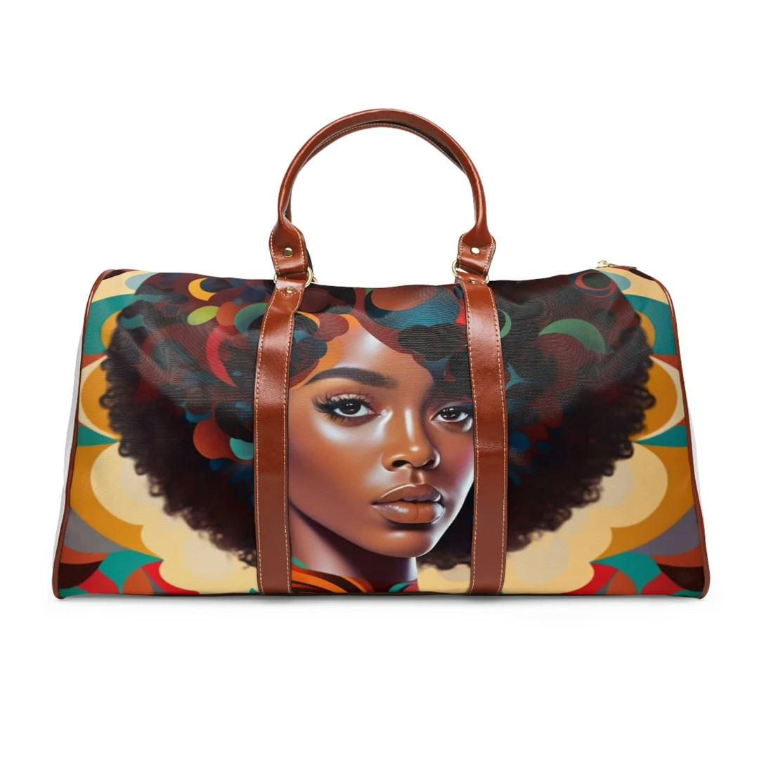 African American Travel Bag Black Woman Travel Bag Black - Etsy | Etsy (US)