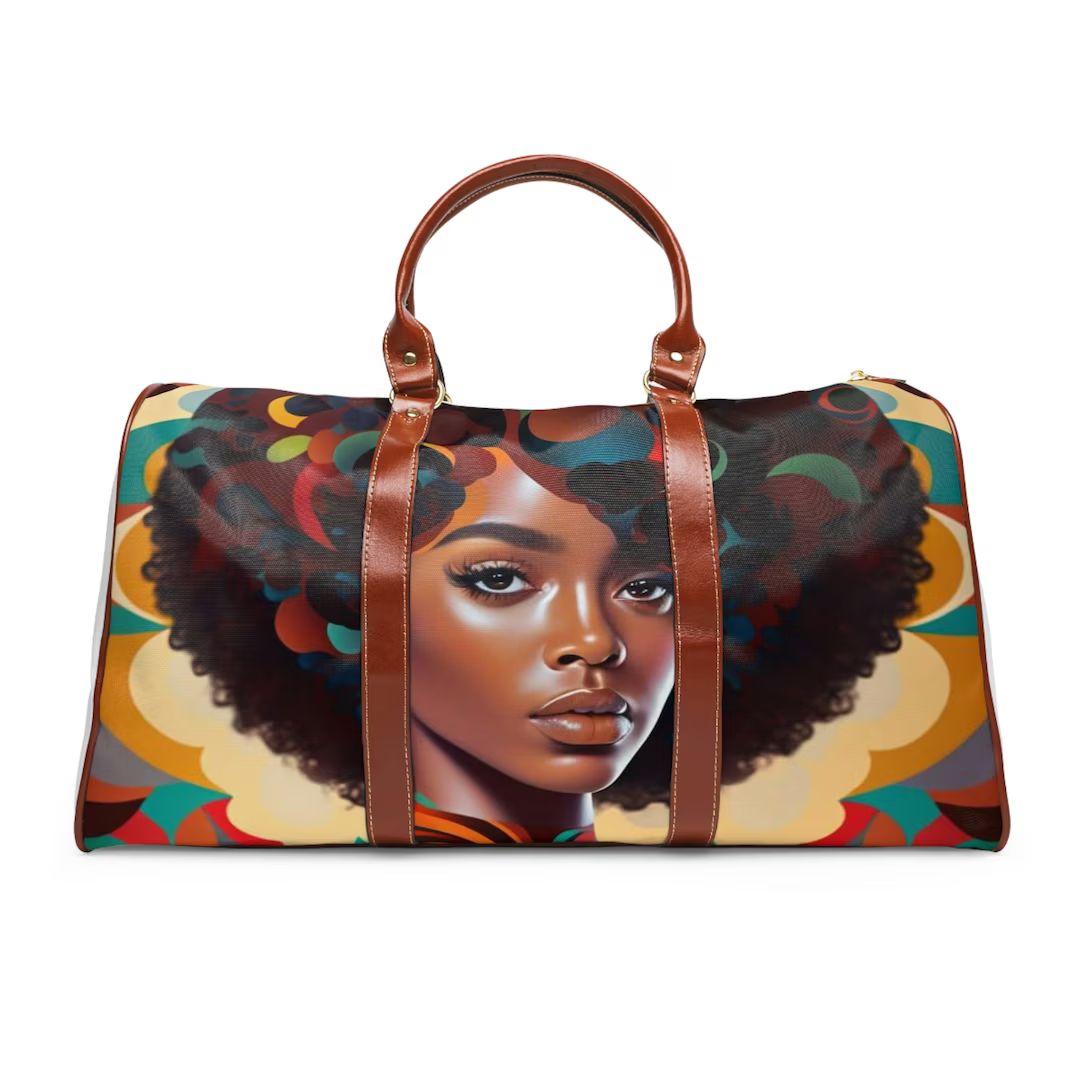 African American Travel Bag Black Woman Travel Bag Black - Etsy | Etsy (US)