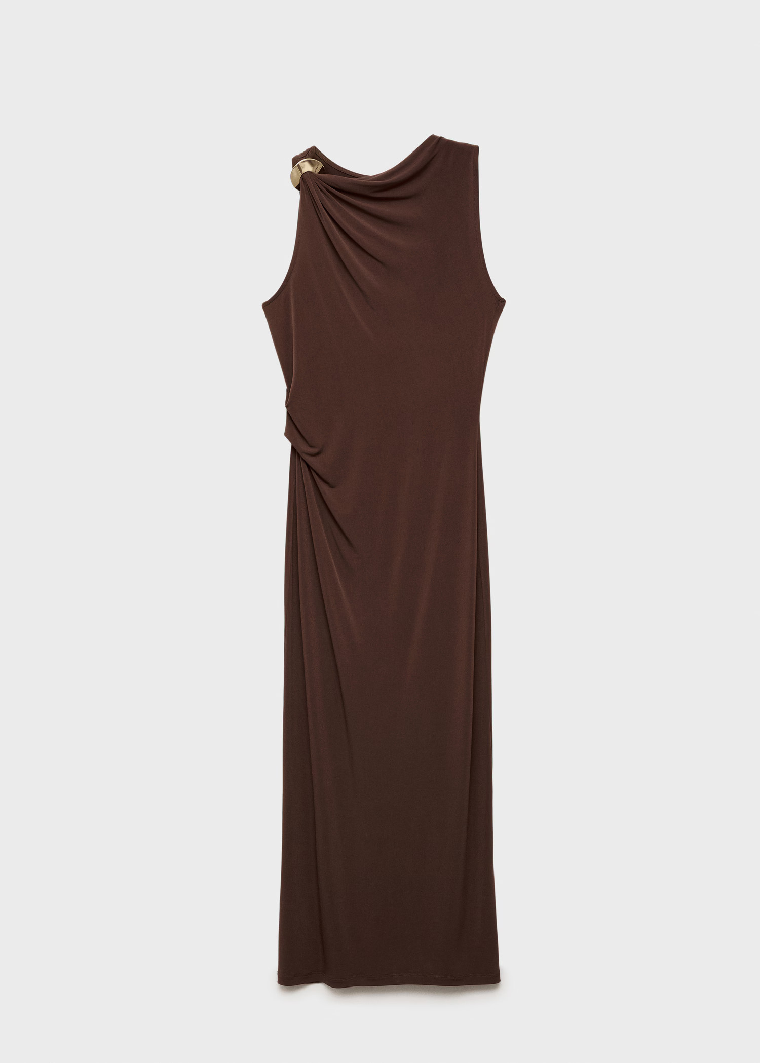 Draped dress with metallic detail - Women | MANGO United Kingdom | MANGO (UK)