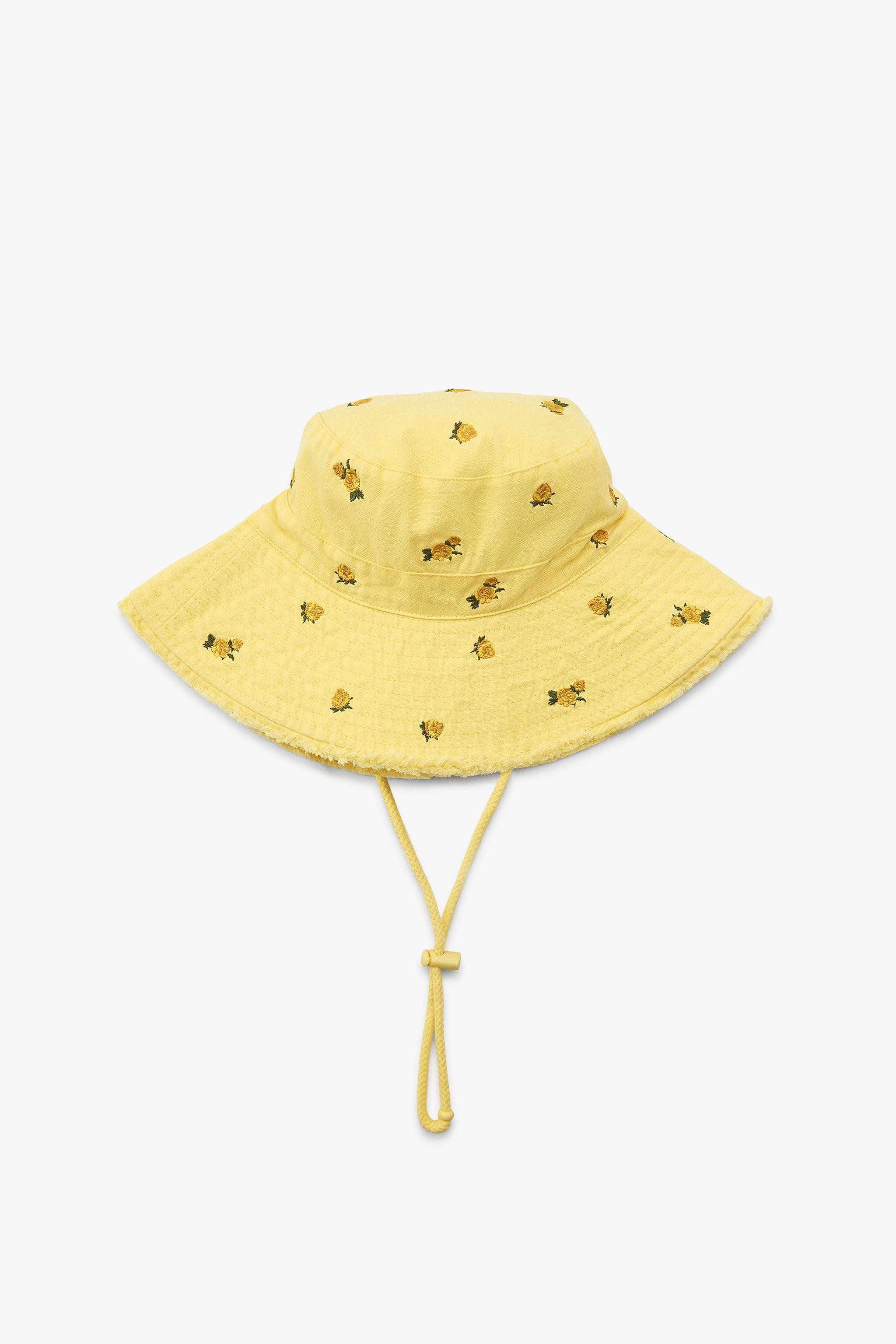 FLORAL EMBROIDERY BUCKET HAT | Zara US