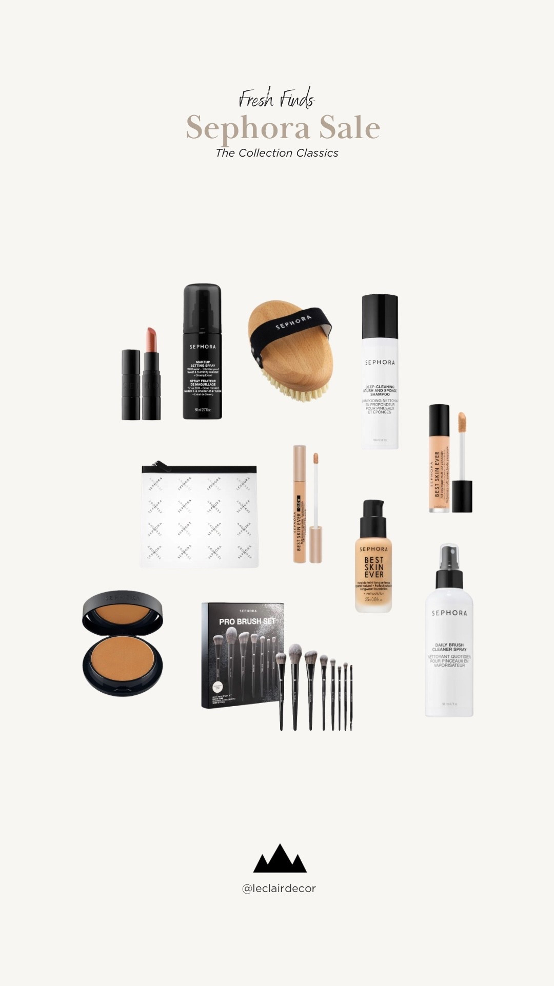 @Sephora Sale 

Big savings on classic everyday products. 
- foundation 
- concealer 
- dry brush 
- setting sprayy


#LTKOver40 #LTKselfcare #LTKBeauty