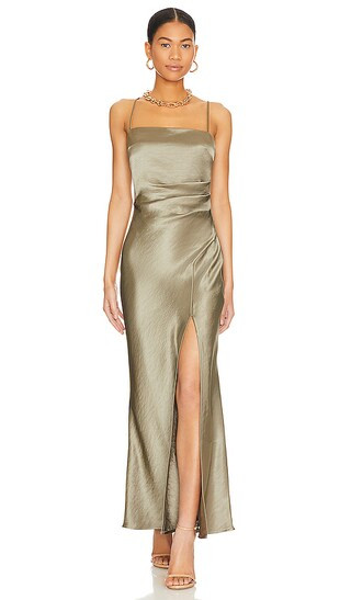 Nadia Maxi Dress in Dark Olive | Revolve Clothing (Global)