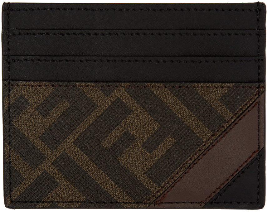 Black & Brown 'Forever Fendi' Card Holder | SSENSE
