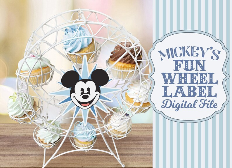 Printable Mickey's Fun Wheel Label, Mickey Birthday, Disneyland Party Decoration, Digital File - ... | Etsy (US)