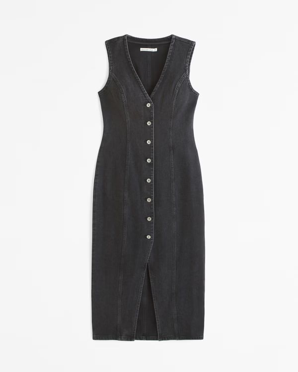 The A&F Mara Vest Midi Dress | Abercrombie & Fitch (US)