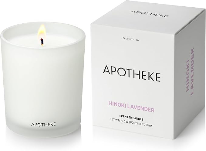 Apotheke Signature Scented Candles for Home, Hinoki Lavender - 10.5 oz - Soy Wax, Non Toxic, Larg... | Amazon (US)