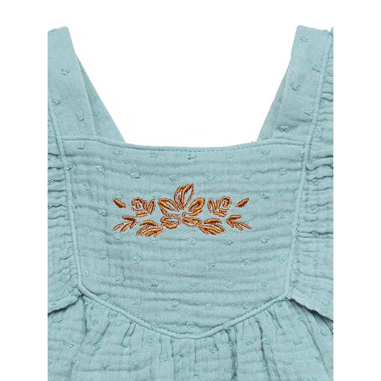 Modern Moments by Gerber Baby Girl Dress With Ruffle Sleeves and Diaper Cover, 2-Piece, Sizes 0/3... | Walmart (US)