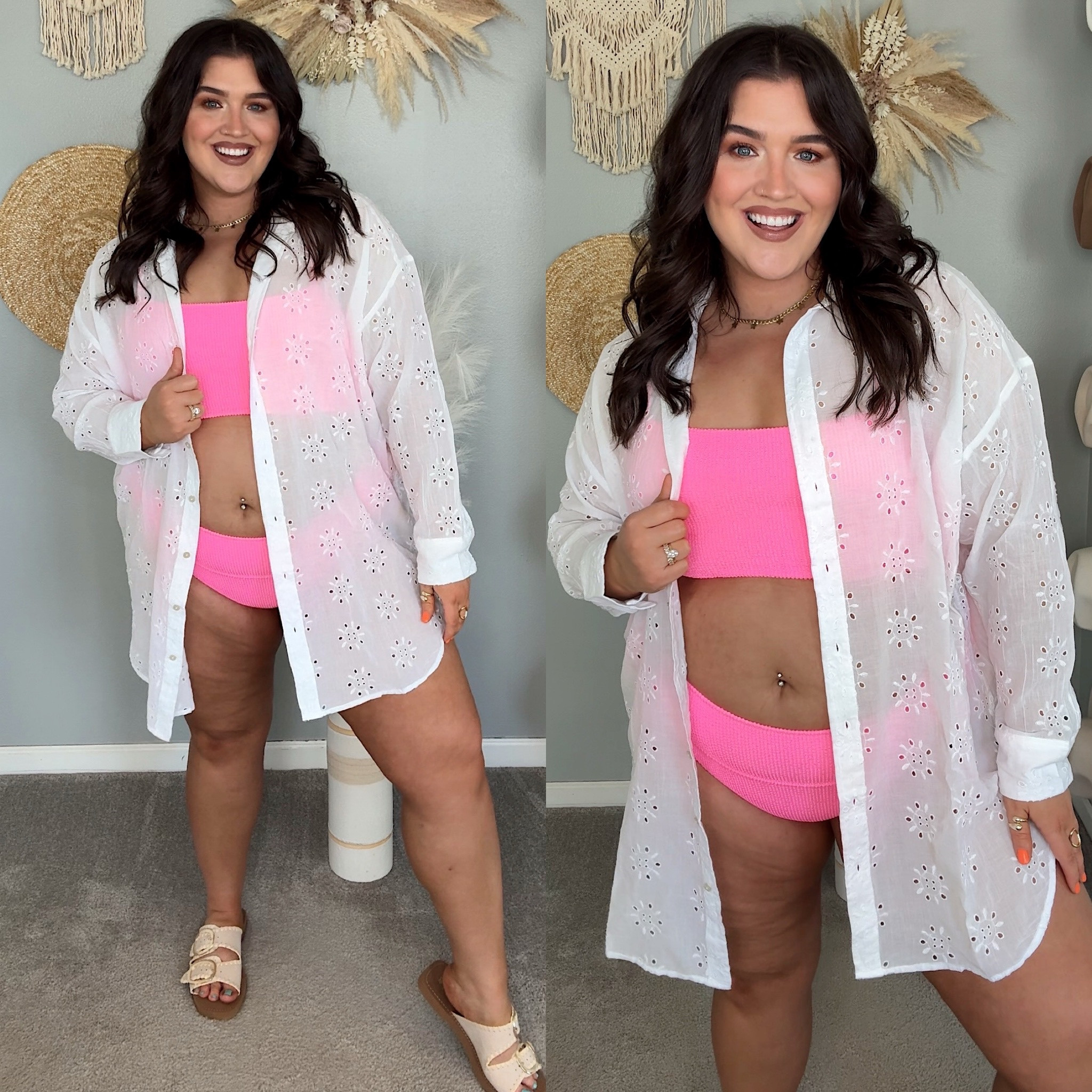 Plus size Summer bikini try on 👙☀️🌊 
Show Me Your Mumu ribbed bikini top + bottom size XXL 
White cover up size XL 
Cakes discount w/ code: ASHLEYBEHRENDS

#LTKPlusSize #LTKStyleTip #LTKSwim