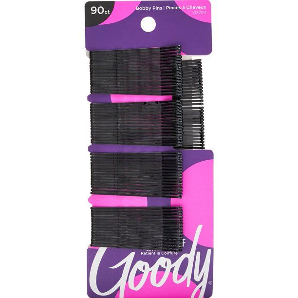 Goody Bobby Pins, Black Hair Pins, Secure Hold, 90 Ct | Walmart (US)