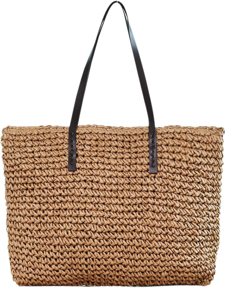 Ayliss Women Straw Woven Tote Large Beach Handmade Weaving Shoulder Bag Handbag | Amazon (US)