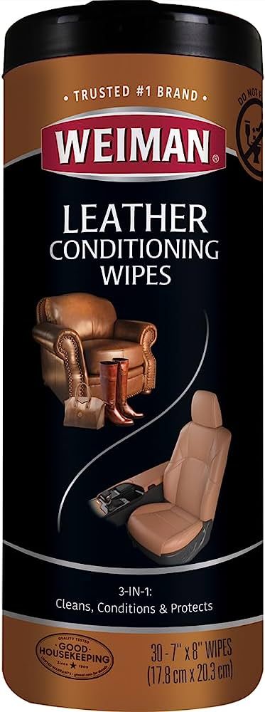 Weiman Leather Cleaner & Conditioner Wipes With UV Protection, Prevent Cracking Or Fading Of Leat... | Amazon (US)