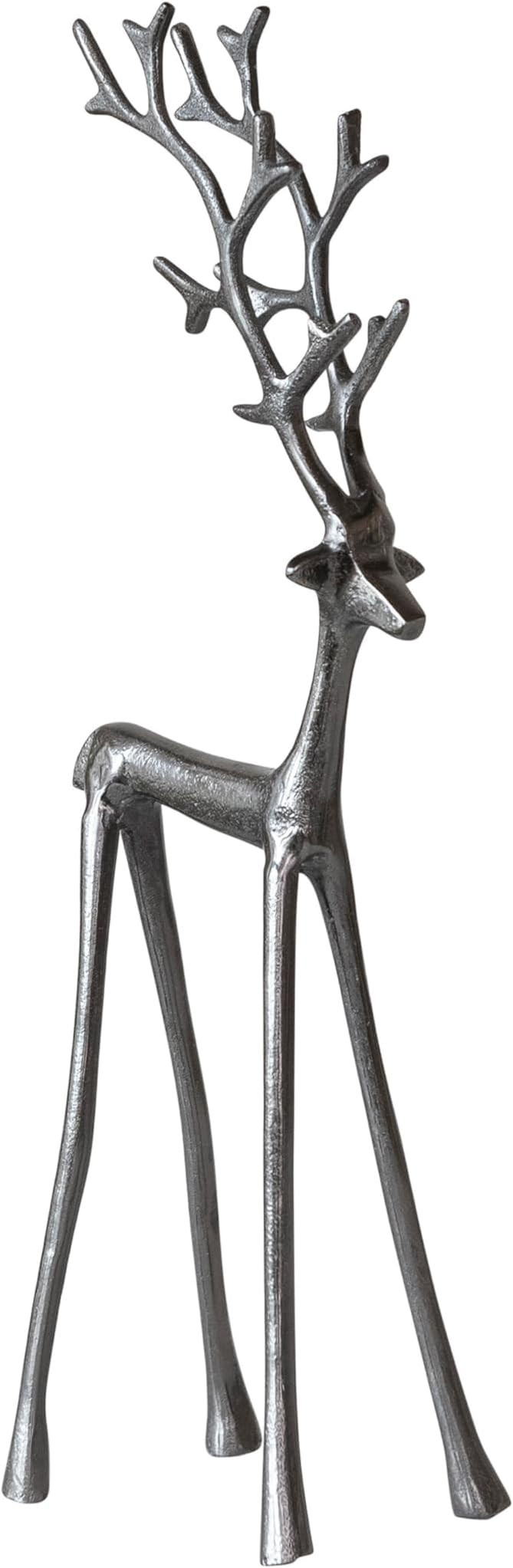 Creative Co-Op Thin Shaped Cast Aluminum Reindeer, Gunmetal Finish | Amazon (US)