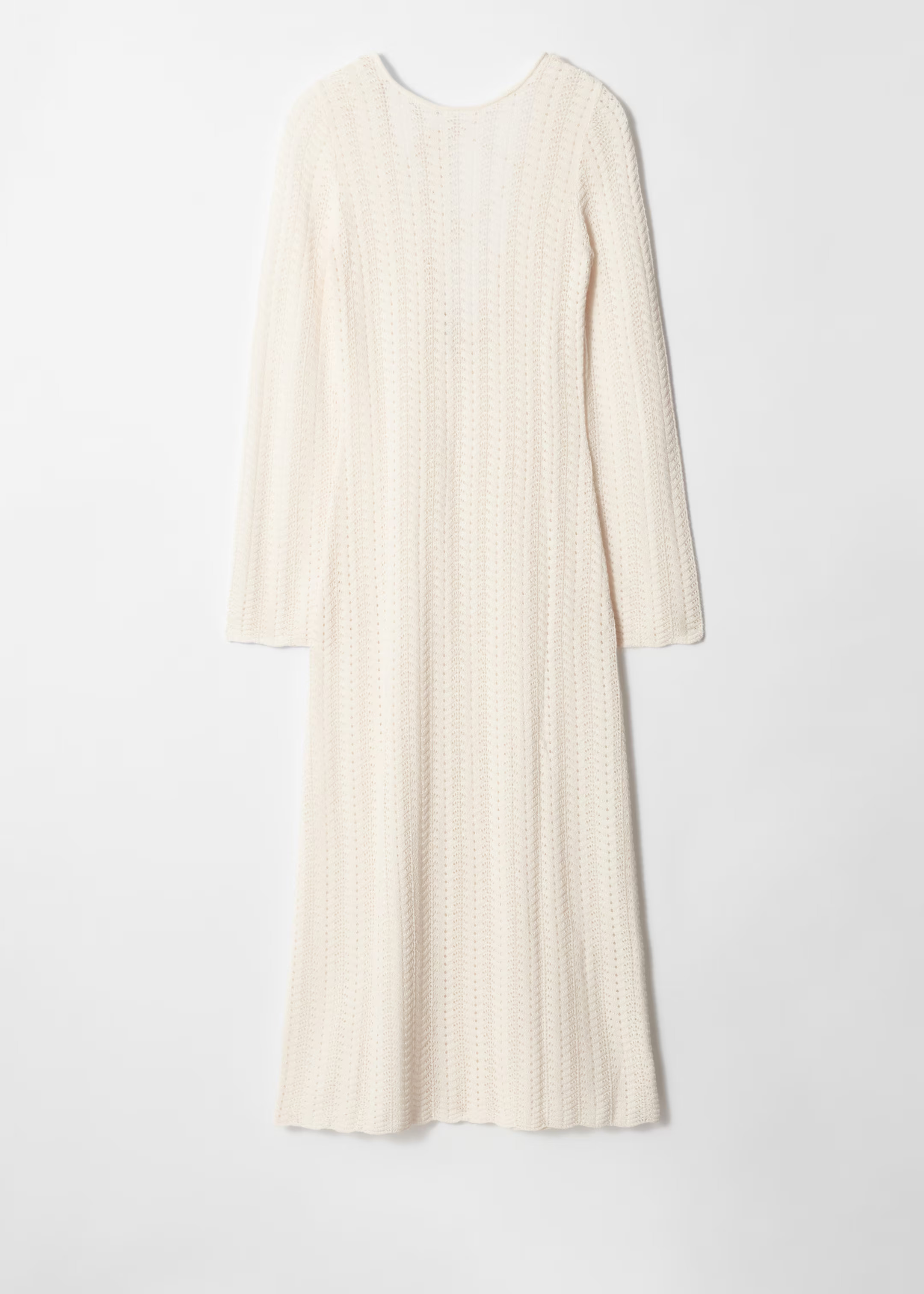 Midi dress knitted in a soft cotton-blend with a delicate pointelle finish. Featuring a round nec... | & Other Stories - US