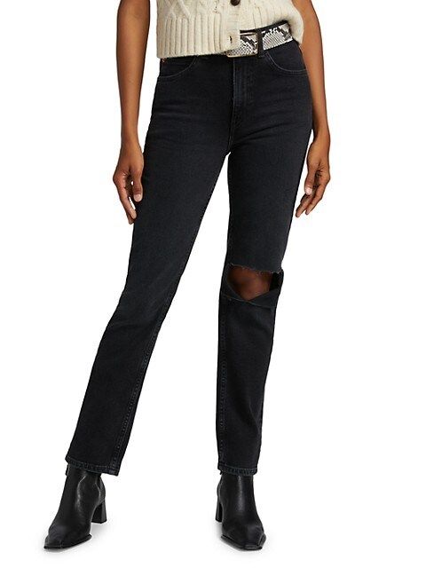 Distressed Straight-Fit Jeans | Saks Fifth Avenue