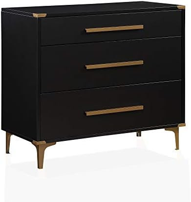CosmoLiving by Cosmopolitan Karissa 3-Drawer, Black Dresser | Amazon (US)
