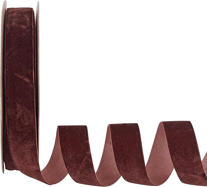 arricraft 20 Yards × 1 Inch Christmas Single Side Velvet Ribbon, Satin Ribbon Roll for Wedding, ... | Amazon (US)