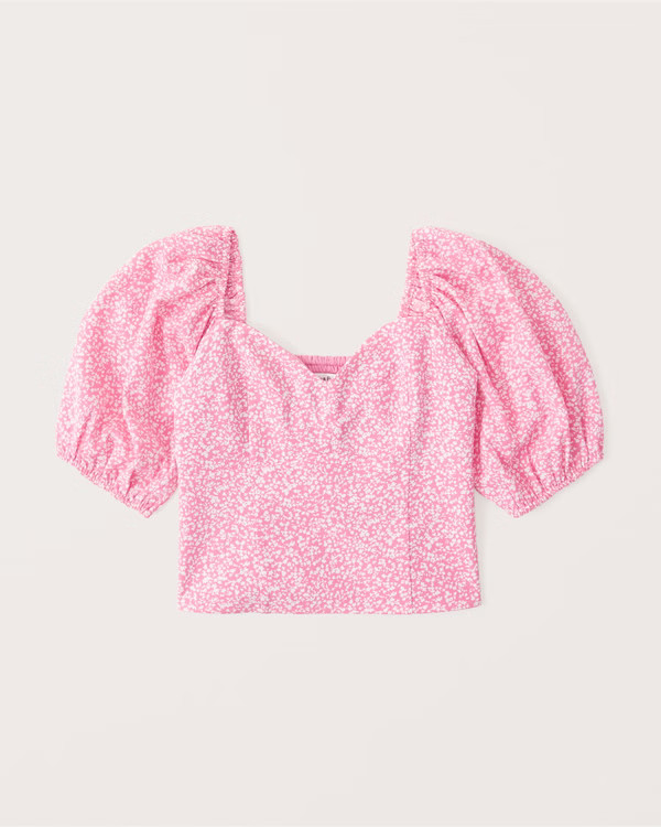 Women's Corset Puff Sleeve Top | Women's Tops | Abercrombie.com | Abercrombie & Fitch (US)