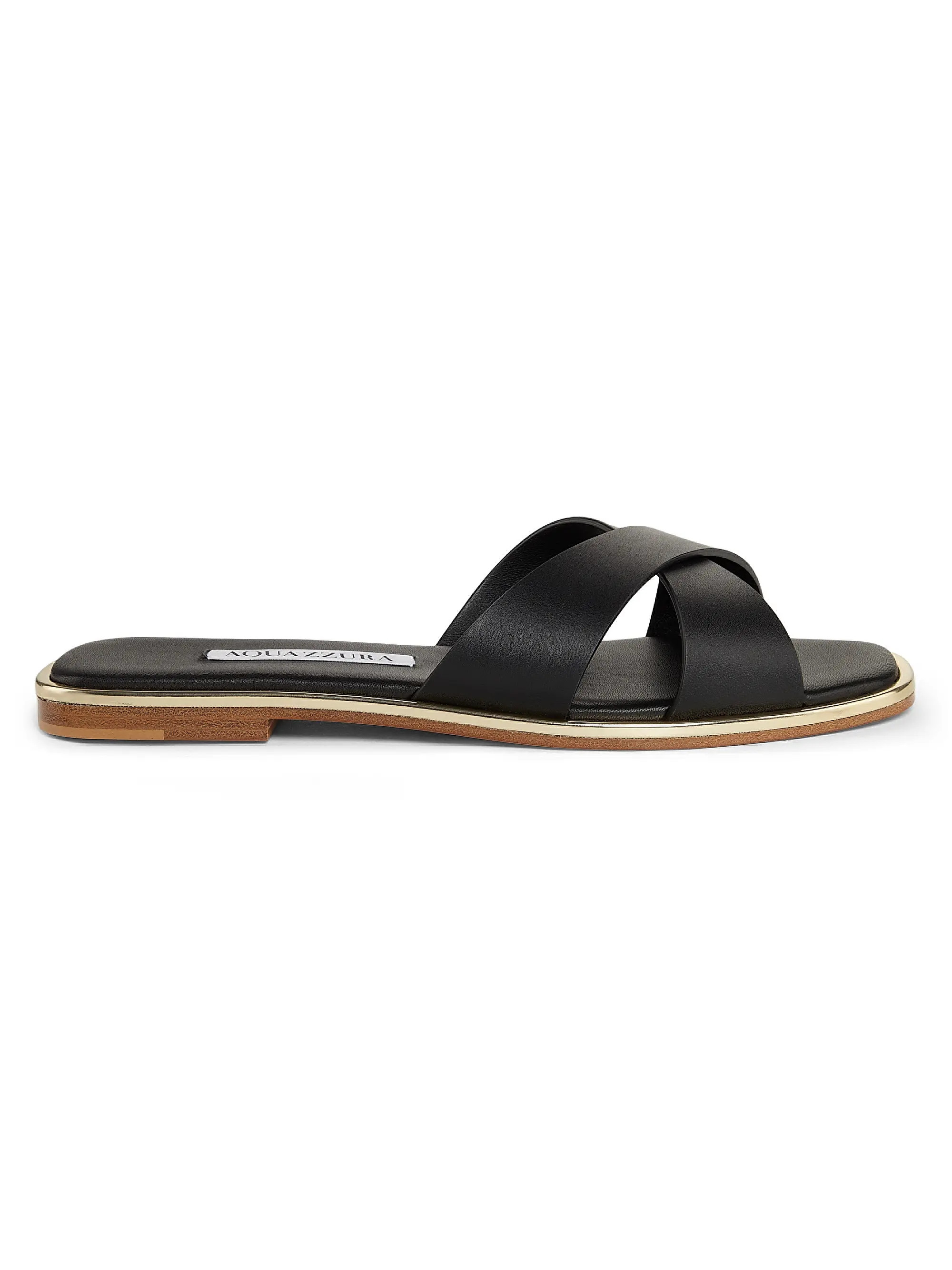 Divine Crisscross Leather Slide Sandals | Saks Fifth Avenue