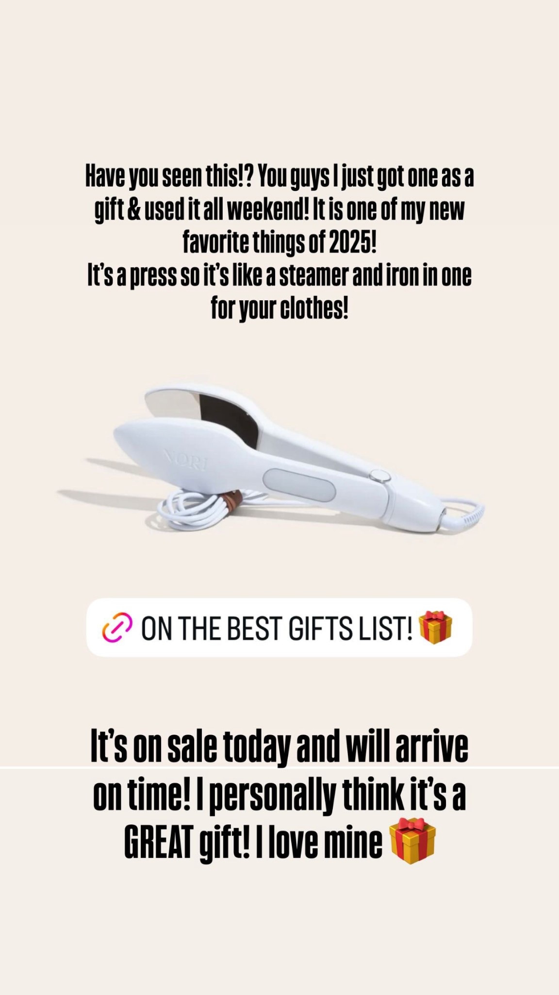 Okay I just shared this, but I have to say it again because I am OBSESSED 🤍✨ I got this as a gift and used it all weekend for the first time and wow. It instantly jumped to one of the best gifts of 2025 in my book. It’s also on Oprah’s Favorite Things, which honestly checks out because it’s that good 😅

I randomly noticed today that it’s marked down 25% and it’s showing delivery in time for Christmas 🎄 Such a good gift for someone who’s hard to buy for, or honestly just grab one for yourself. I had never seen it before I got mine and now I don’t know how I lived without it. So cool. So useful. Fully obsessed 🙌💫



#LTKHome #LTKGiftGuide #LTKgrwm