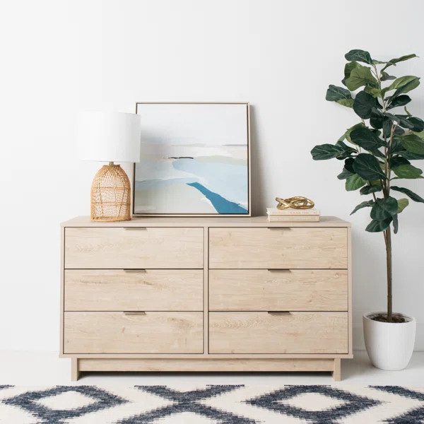 Altie 6 Drawer 52.75'' W Double Dresser | Wayfair North America