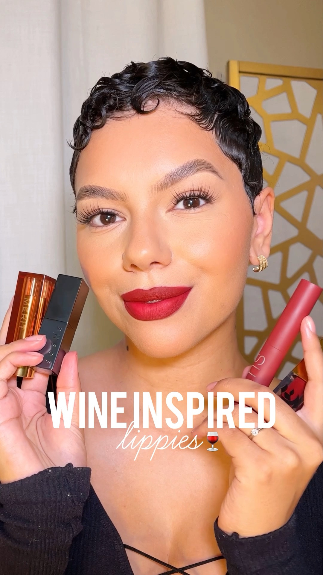 I’ll always love a pretty wine-inspired lip color! Here are four of my favorites that are great for any mood or occasion! Shade names on screen! 

Wine lipstick, berry lipstick, red lipstick, Merlot lipstick, matte lipstick, satin lipstick, vampy lipstick

#LTKbeauty #LTKVideo