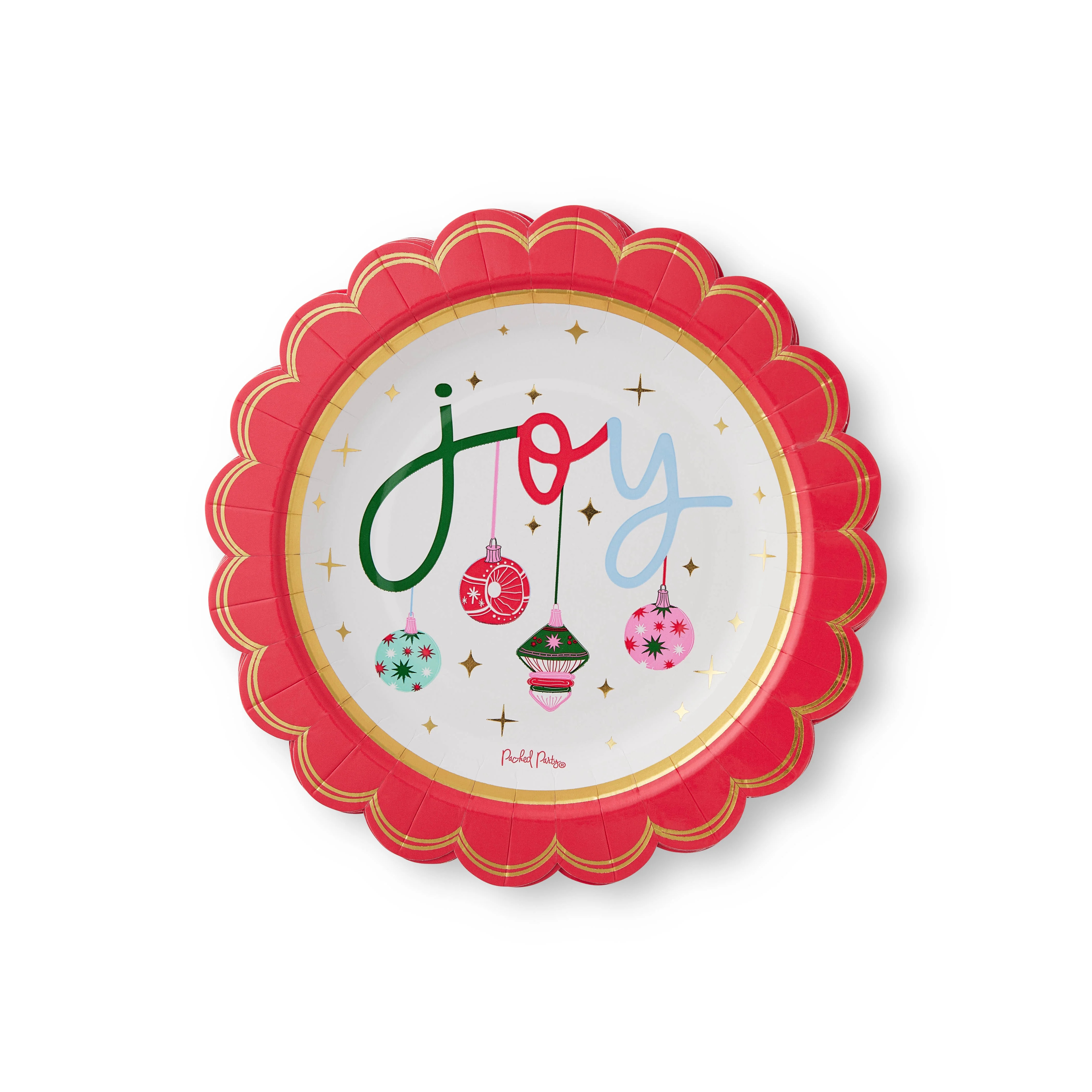 Packed Party Joy 7" Disposable Christmas Dessert Plates - 10 Count | Walmart (US)