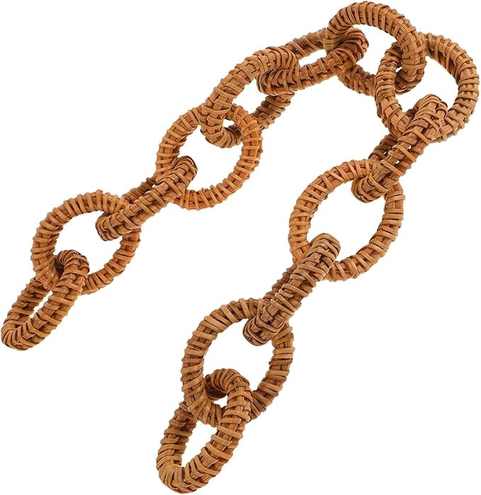 DECHOUS Decorative Rustic Chain Link, Boho Chain Link Decor for Coffee Table, Rattan Chain Link G... | Amazon (US)