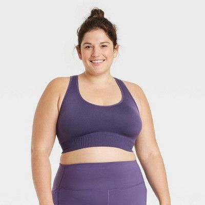 Women's Medium Support Seamless Racerback Sports Bra - All in Motion™ | Target